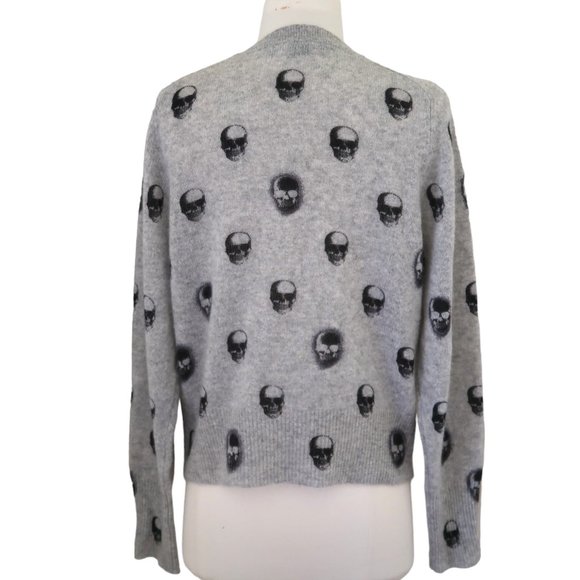 SKULL CASHMERE Taliah print Cashmere sweater sz S - Picture 3 of 5